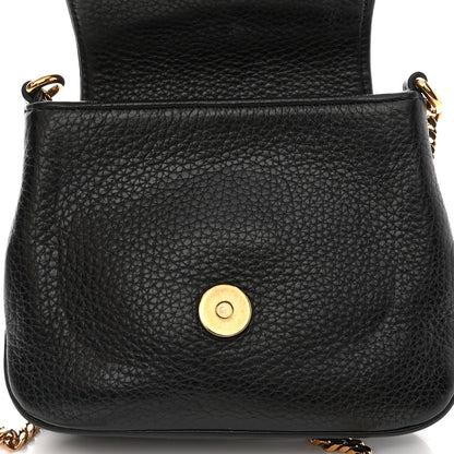 Gucci Pebbled Calfskin Small 1973 Chain Shoulder Bag Black 12 of 12