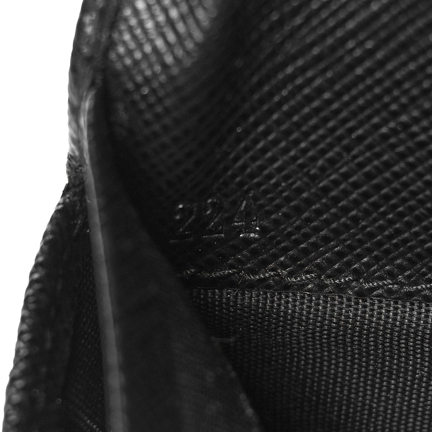 Prada Saffiano Zip Around Wallet Black 7 of 8