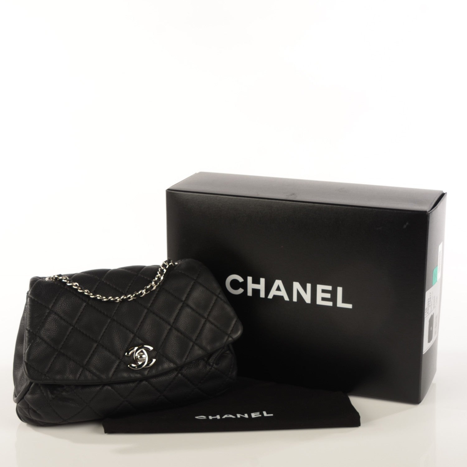 Chanel Calfskin Quilted CC Curvy Flap Black 5 of 11