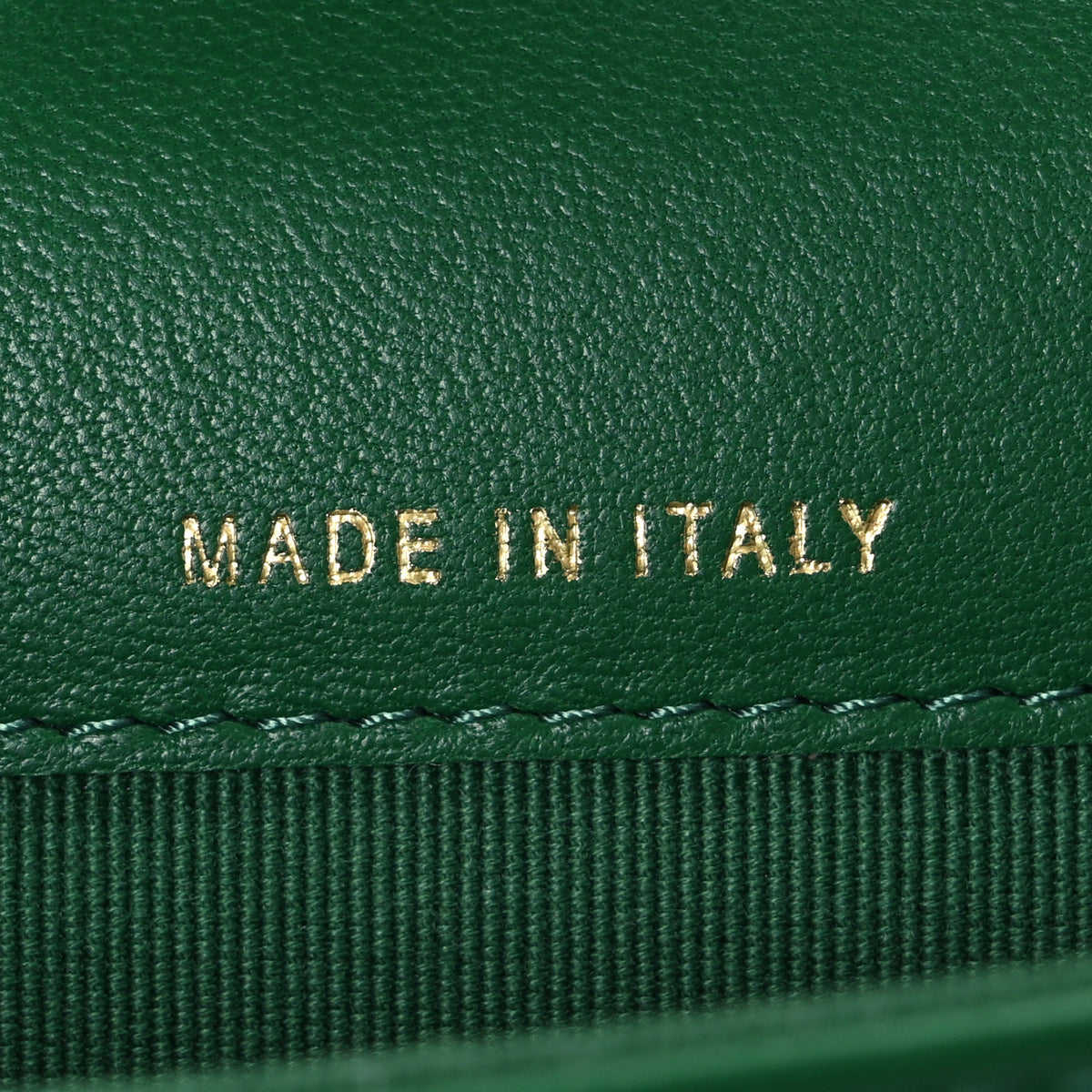 Lambskin Quilted Flap Card Holder Wallet Green