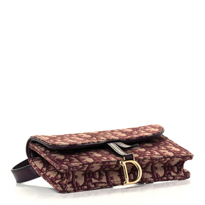 Christian Dior Oblique Saddle Belt Bag Bordeaux 4 of 11