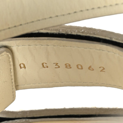 Chanel Suede Calfskin Velcro Flat Sandals 37 Ivory 6 of 8