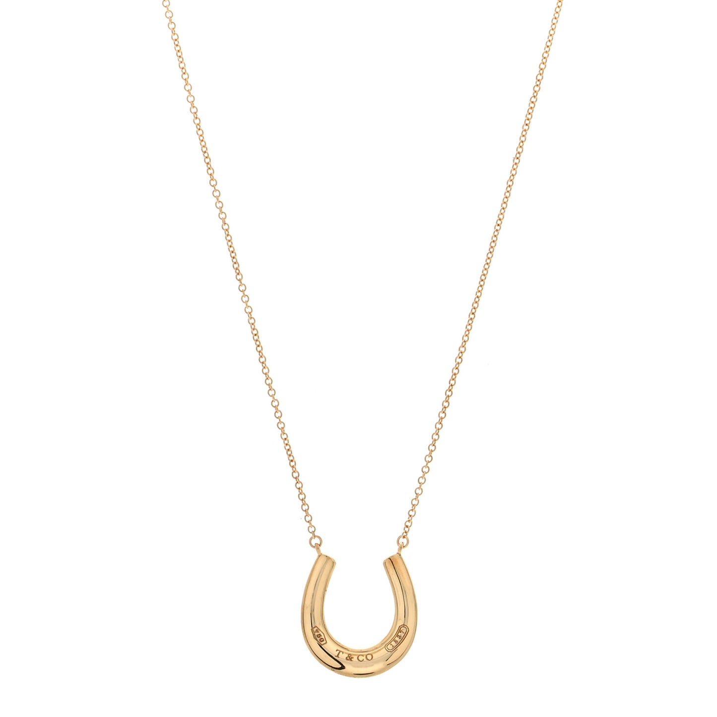 18K Yellow Gold 1837 Horseshoe Pendant Necklace