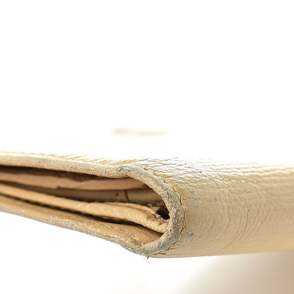Chanel Grained Calfskin CC Button Yen Wallet Beige 14 of 19