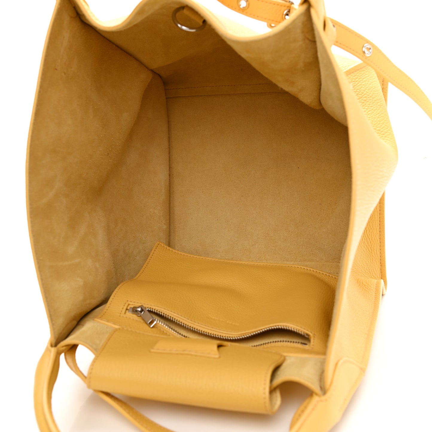 Supple Grained Calfskin Small Big Bag Sunflower