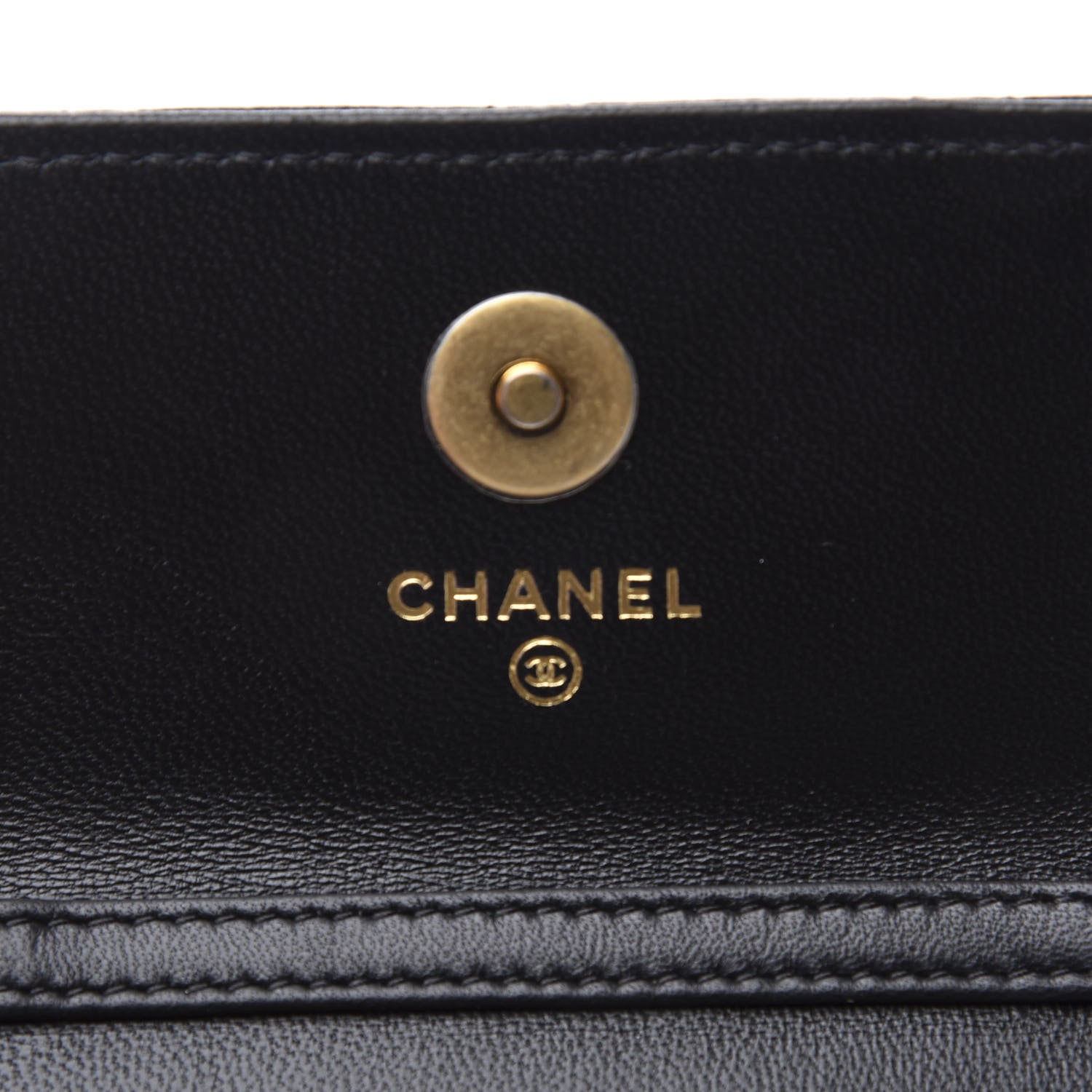 Chanel Lambskin Quilted Pearl Crush Clutch With Chain Black 7 of 12