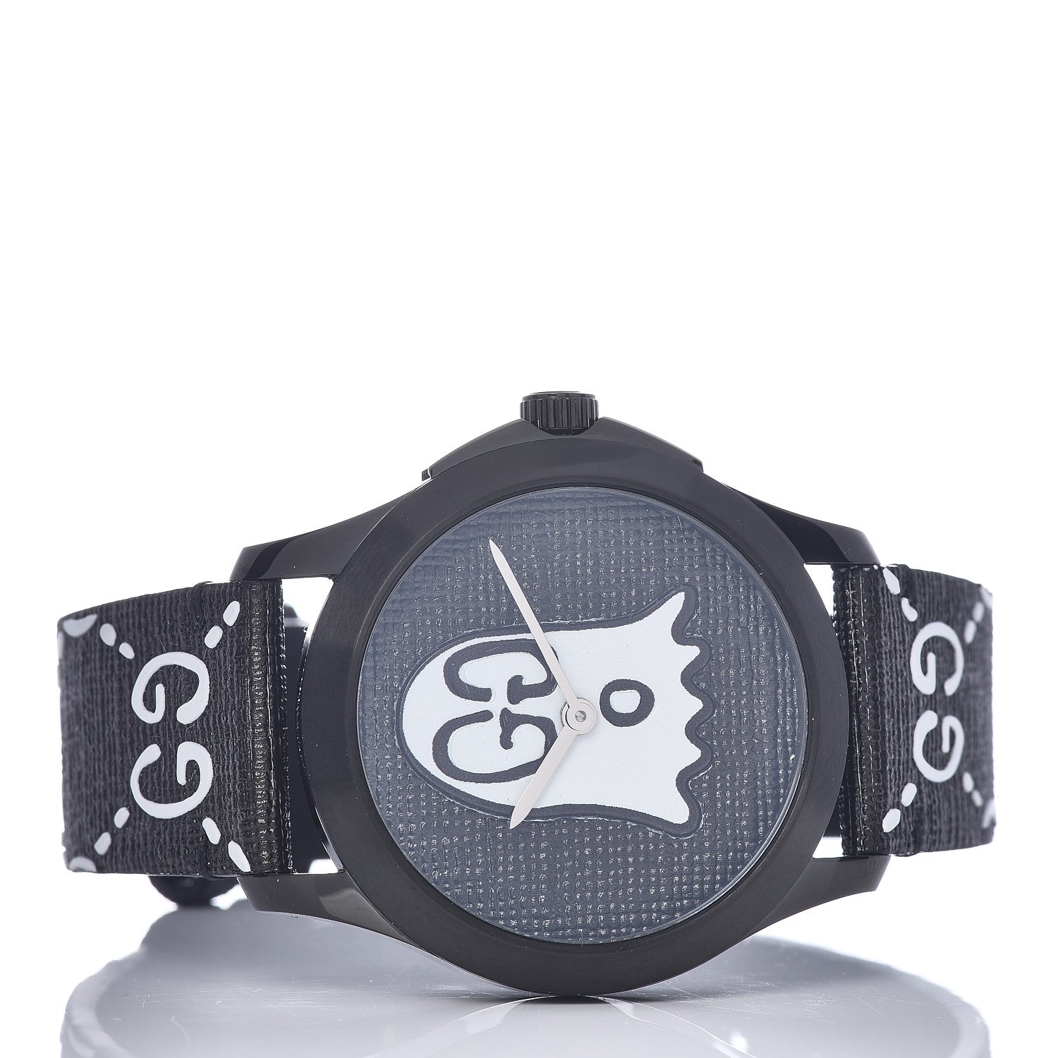 Gucci PVD Stainless Steel Canvas 38mm G-Timeless Ghost Quartz Watch Black 3 of 6
