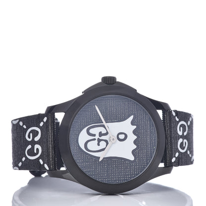 Gucci PVD Stainless Steel Canvas 38mm G-Timeless Ghost Quartz Watch Black 3 of 6