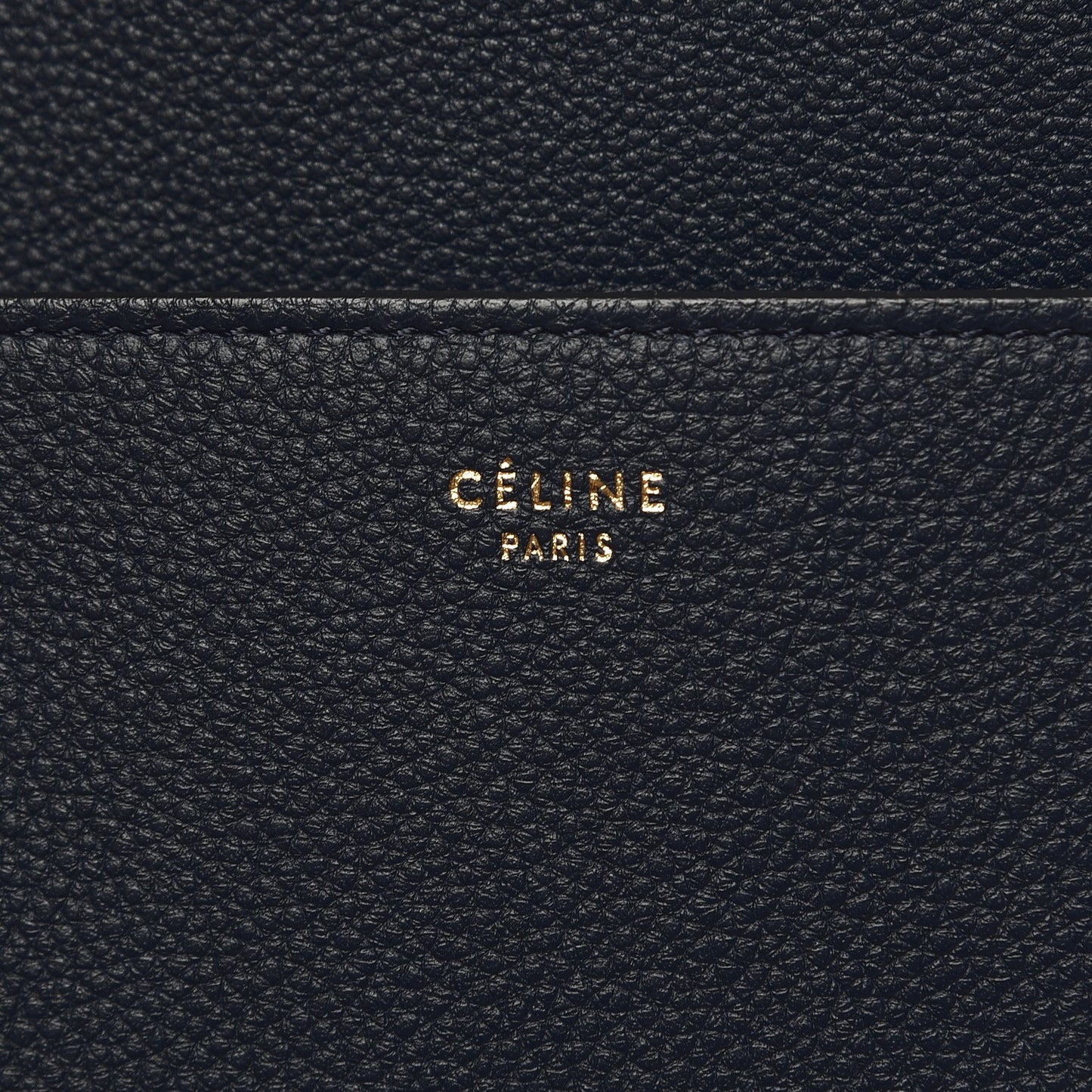 Soft Grained Calfskin Sangle Bucket Bag Navy Blue