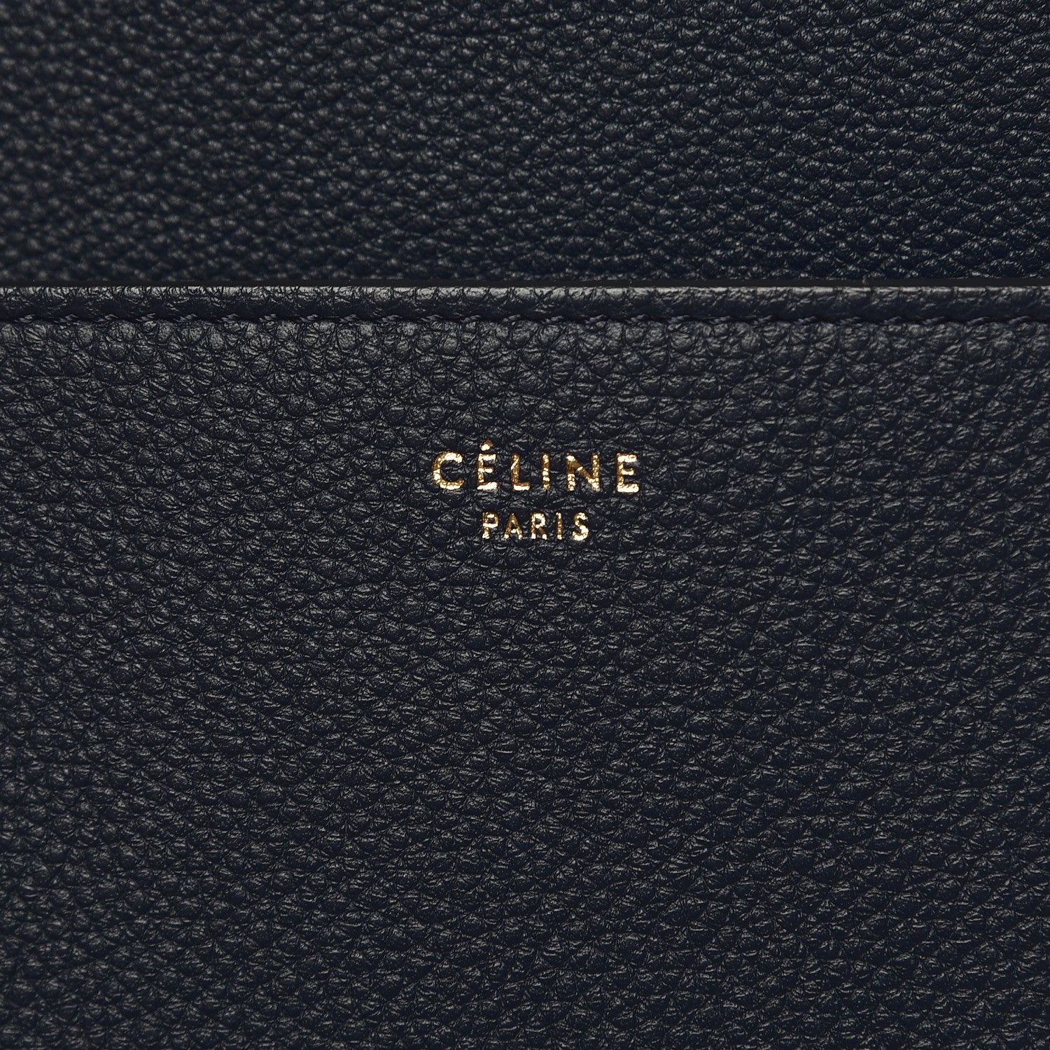 Celine Soft Grained Calfskin Sangle Bucket Bag Navy Blue 6 of 11