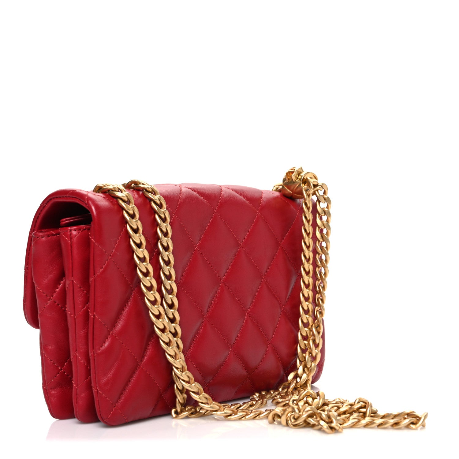 Chanel Lambskin Quilted Small Pillow Crush Flap Red 3 of 11