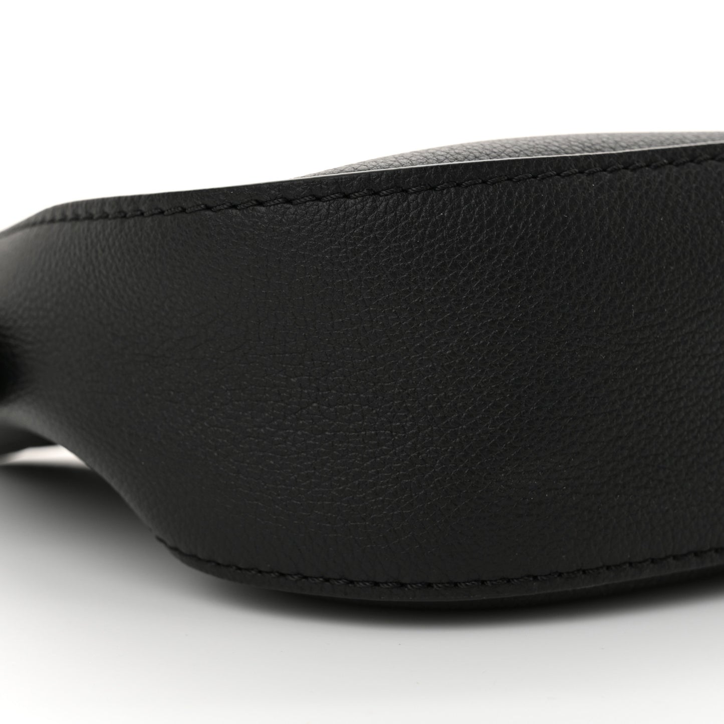 Grained Calfskin Low Key Shoulder Bag Black