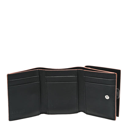 Loewe Grained Calfskin Anagram Trifold Wallet Black 5 of 10