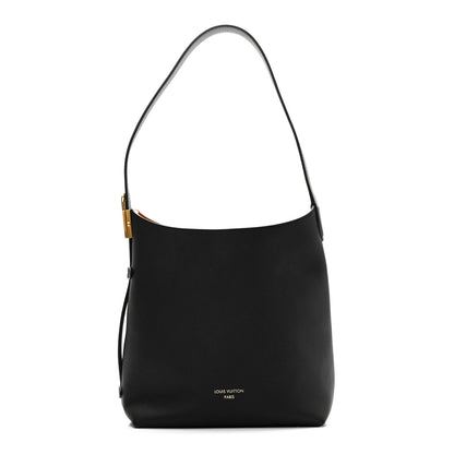 Louis Vuitton Grained Calfskin Low Key Hobo PM Black 1 of 11