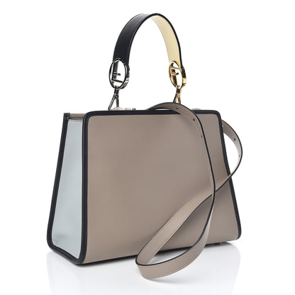 Fendi Vitello Century F is Fendi Small Runaway Satchel Tortora Soap Grigio Perla Burro Black 3 of 9