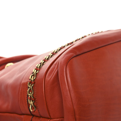 Chloe Calfskin Kira Convertible Bowler Bag Brick Red 8 of 11