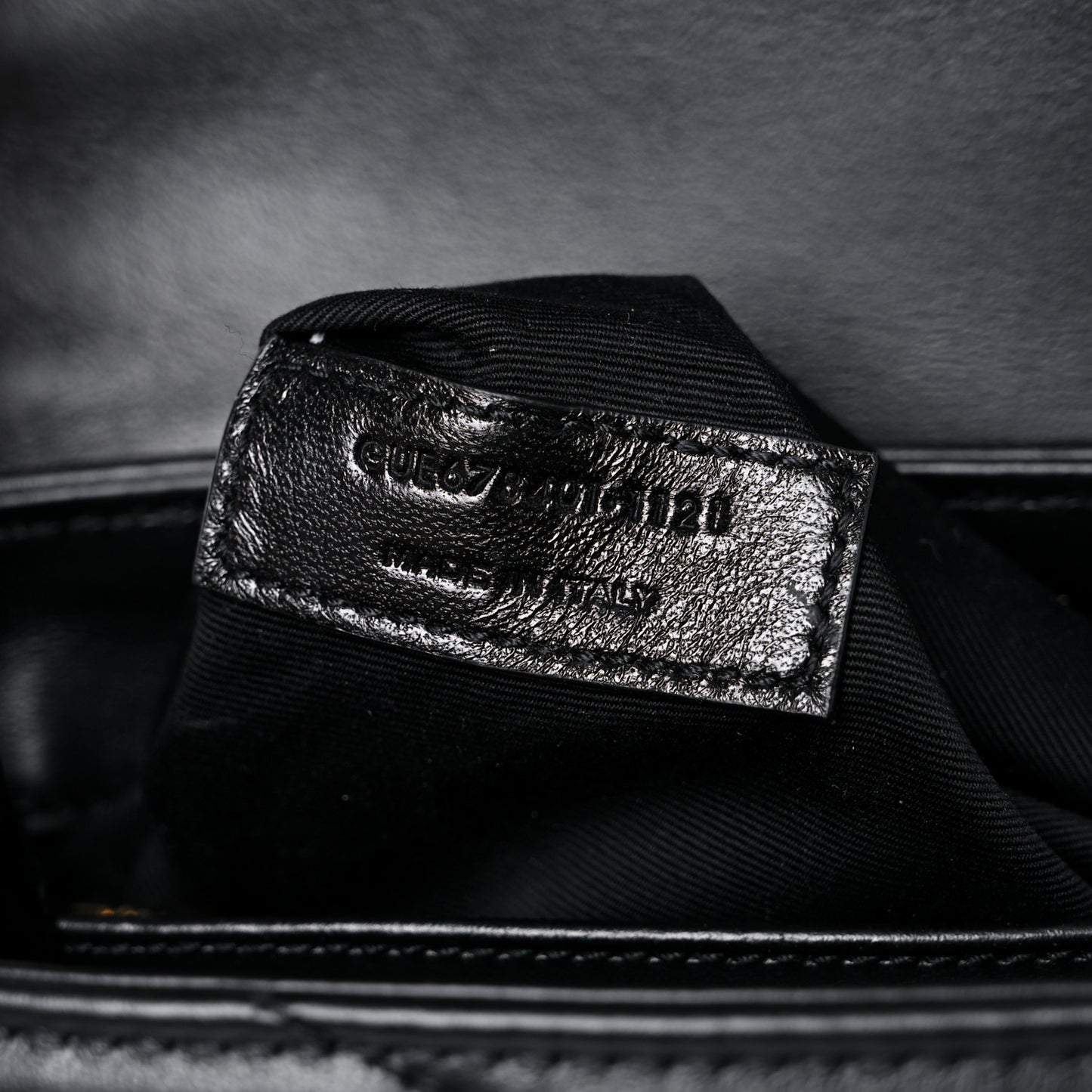 Calfskin Y Quilted Monogram Toy Loulou Crossbody Bag Black