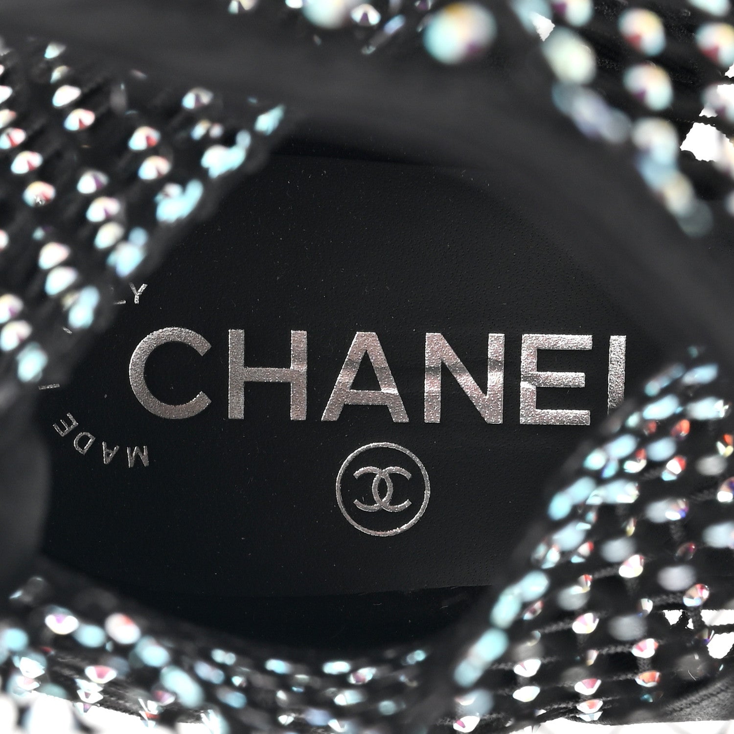 Chanel Resille Strass Kid Suede Patent Mary Jane Short Boots 38 Black 7 of 8