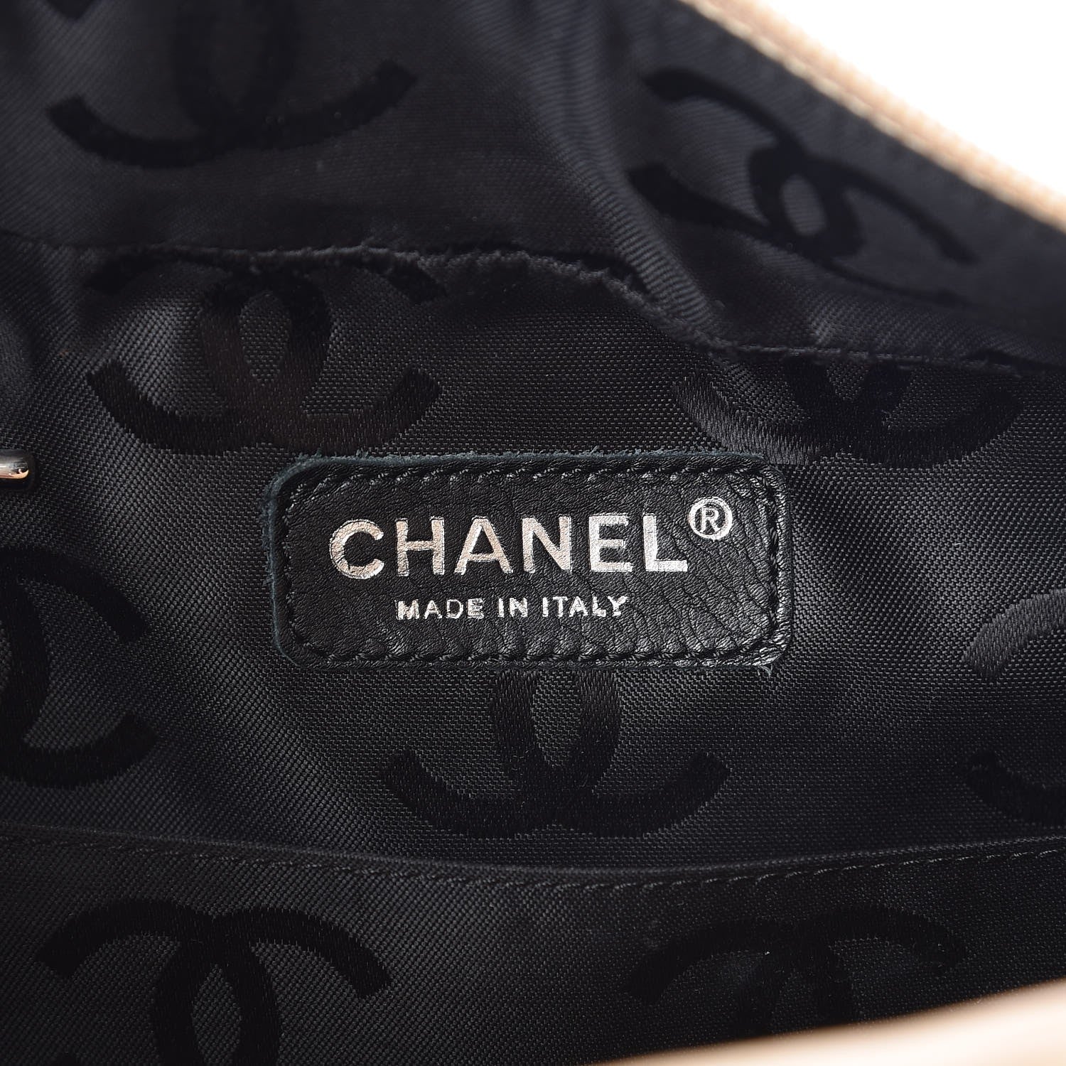 Chanel Calfskin Quilted Large Cambon Multipocket Reporter Beige Black 6 of 16