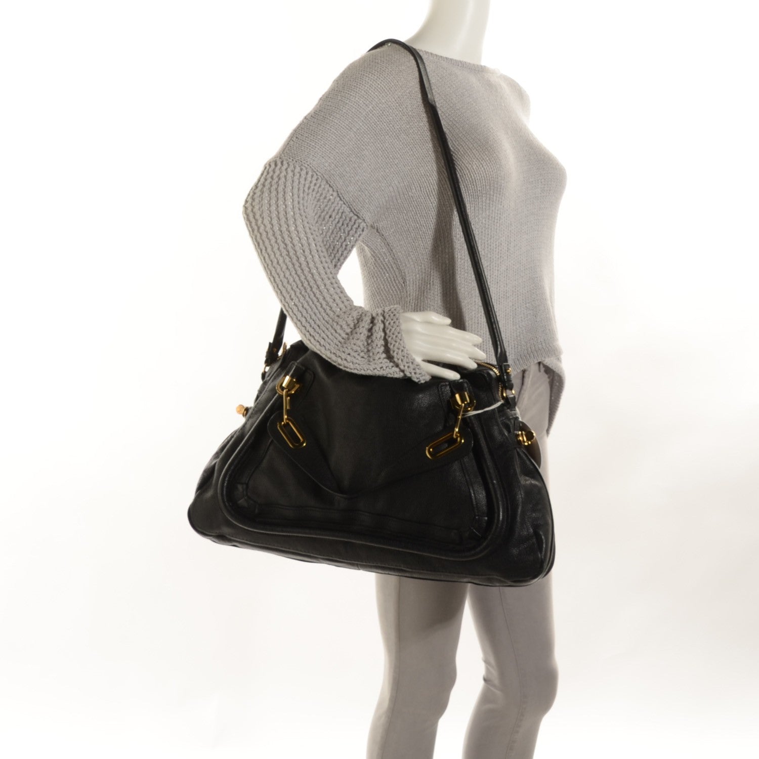 Chloe Calfskin Large Paraty Black 2 of 8