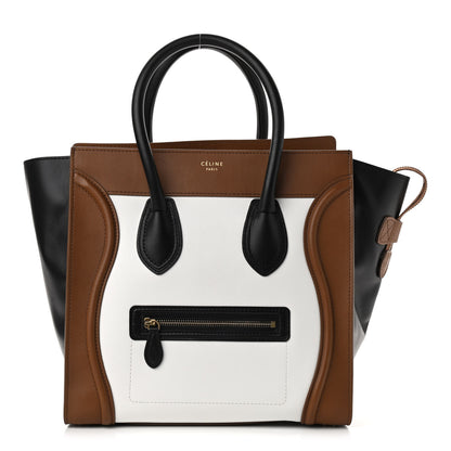 Celine Satin Calfskin Mini Tri-Color Luggage Brown 1 of 11