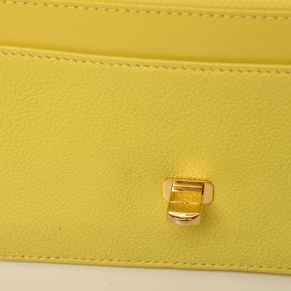 MCM Calfskin Chain Wallet Yellow 8 of 20