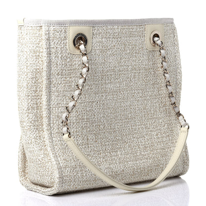 Chanel Lurex Boucle Mini Deauville Tote White 2 of 4