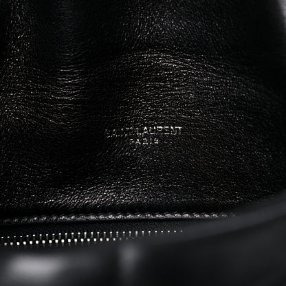 Saint Laurent Lambskin Quilted Toy Loulou Puffer Monogram Chain Satchel Black 6 of 12