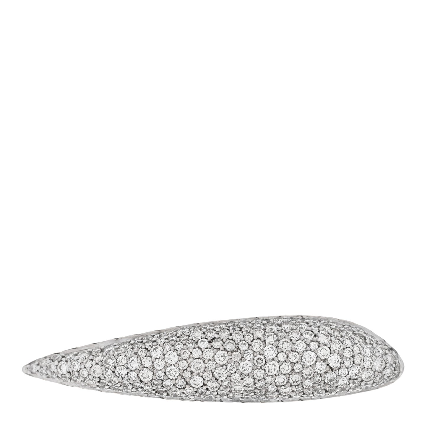 Sterling Silver Diamond Classic Chain Two Finger Ring 54 7