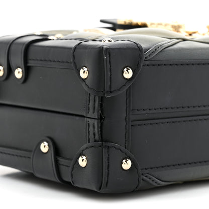 Louis Vuitton Lambskin Malletage Petite Malle Black Beige 9 of 9