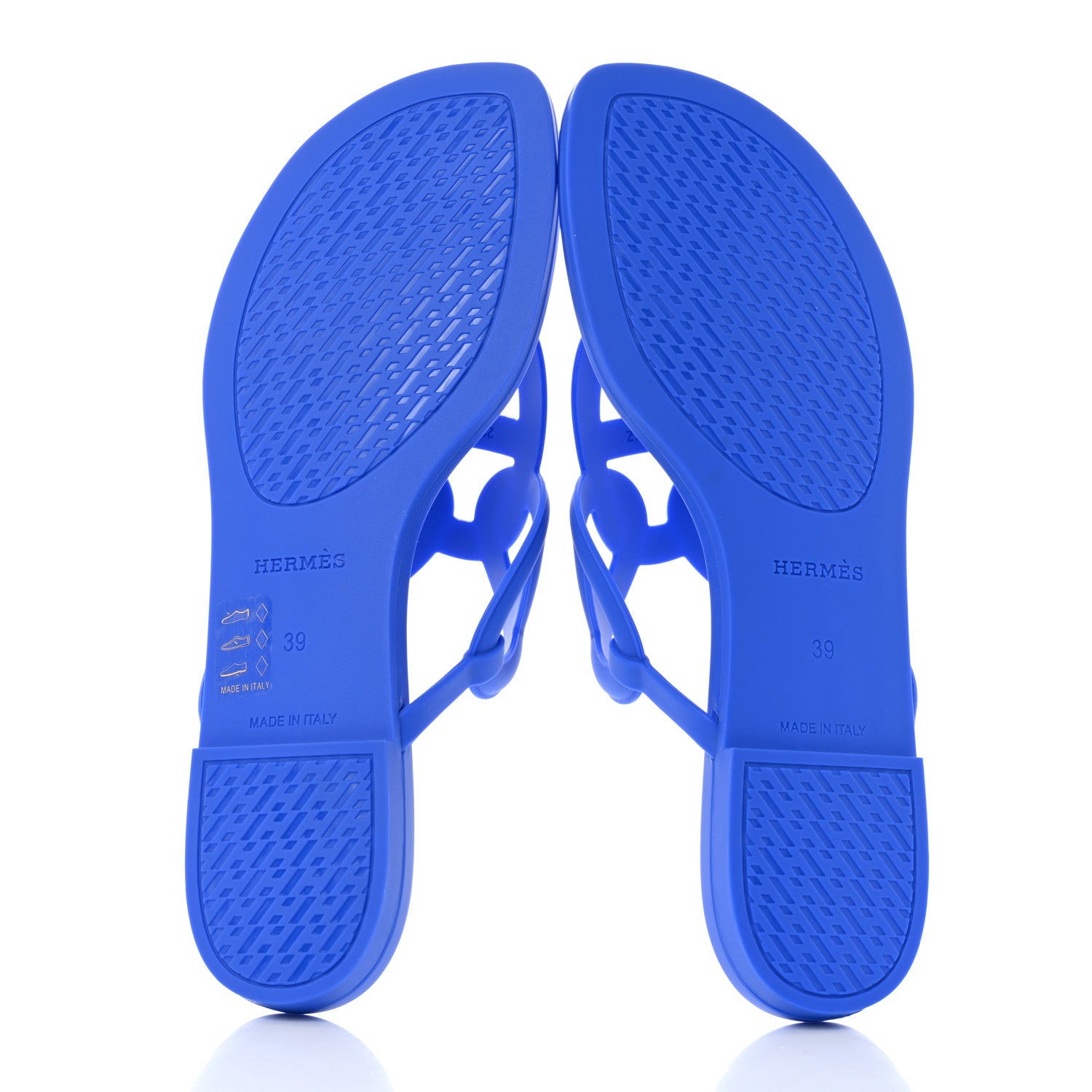 Hermes Rubber Womens Egerie Sandals 39 Bleu Outremer 5 of 9