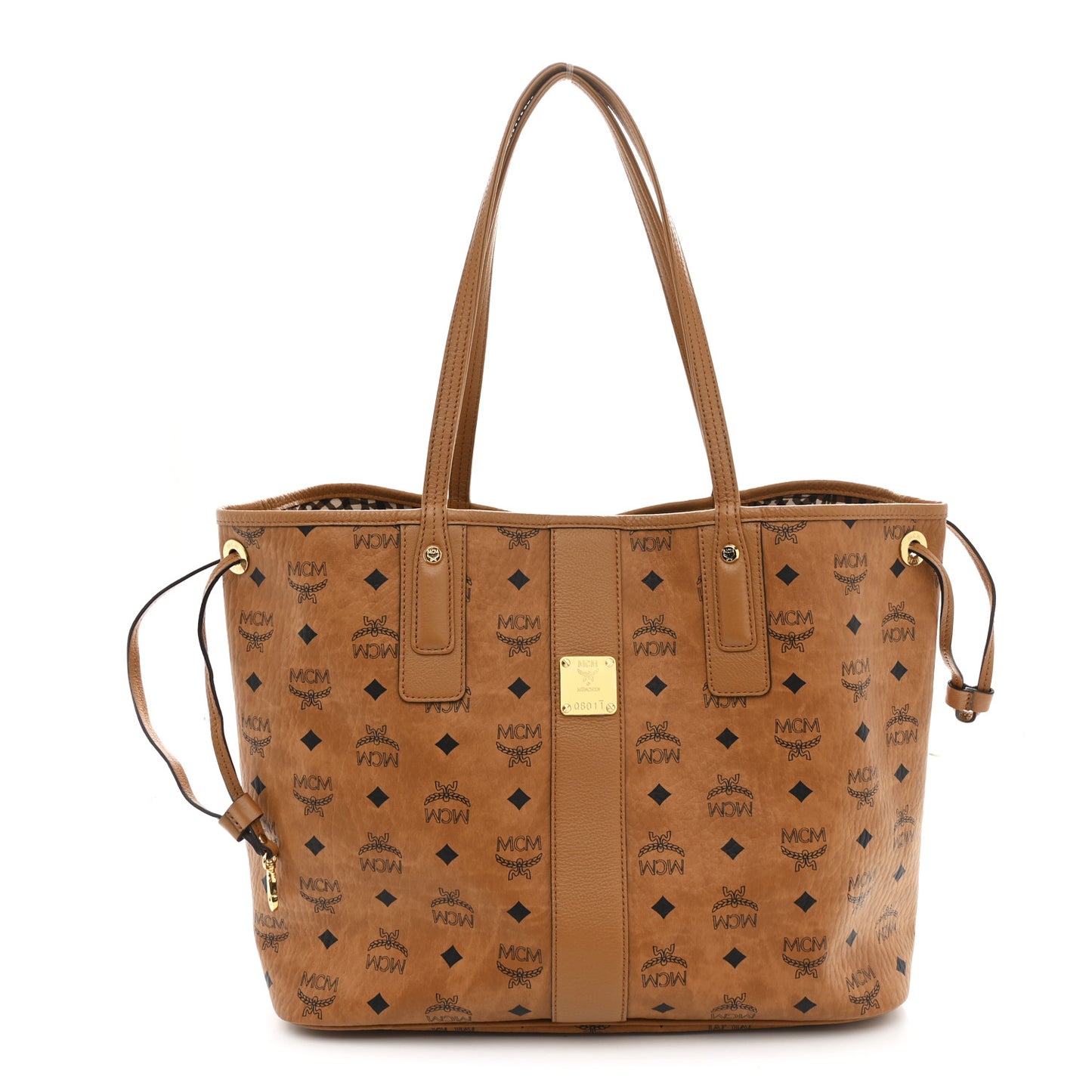 Visetos Medium Liz Reversible Shopper Tote Cognac