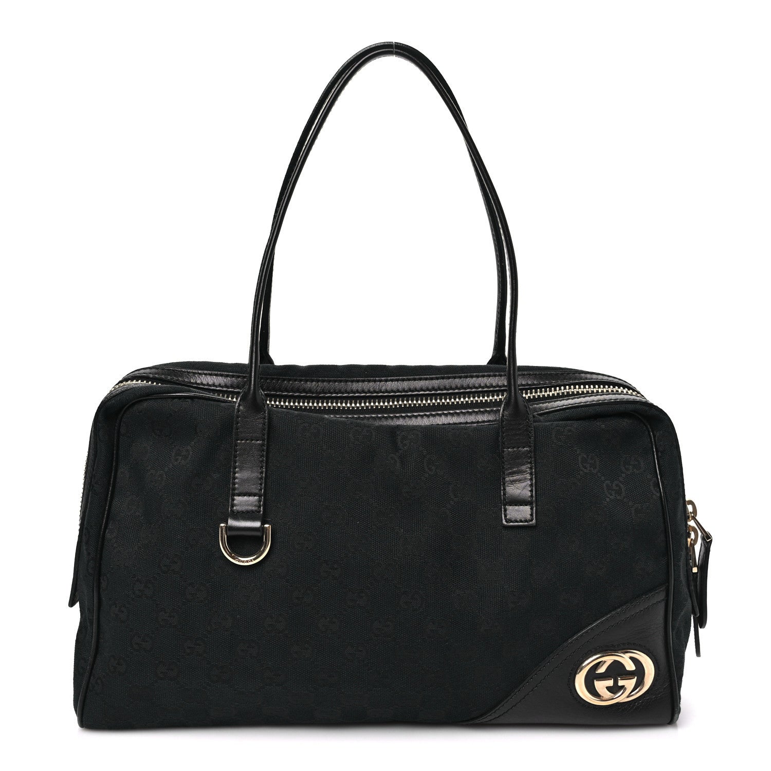 Gucci Monogram Medium New Britt Boston Black 1 of 11