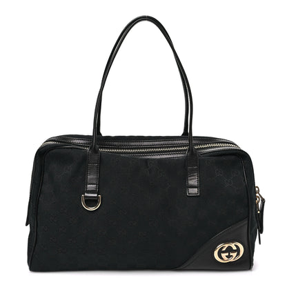 Gucci Monogram Medium New Britt Boston Black 1 of 11