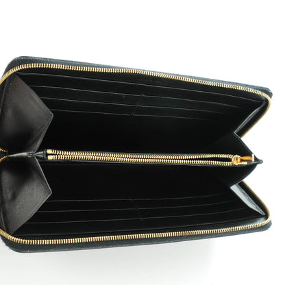Celine Spazzolato Calfskin Large Zip Around Multifunction Wallet Black 5 of 7