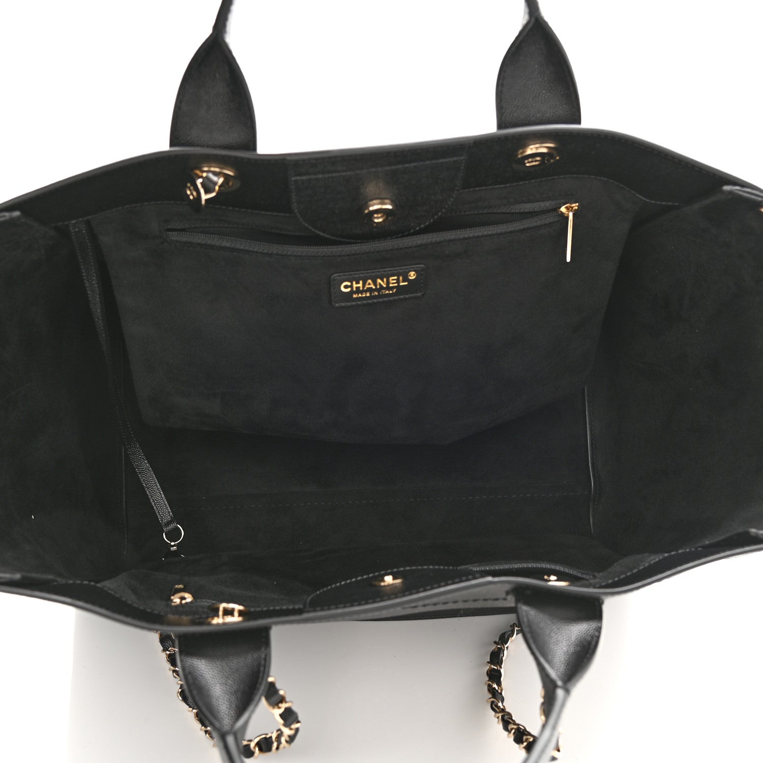Chanel Caviar Large Studded Deauville Tote Black 5 of 10
