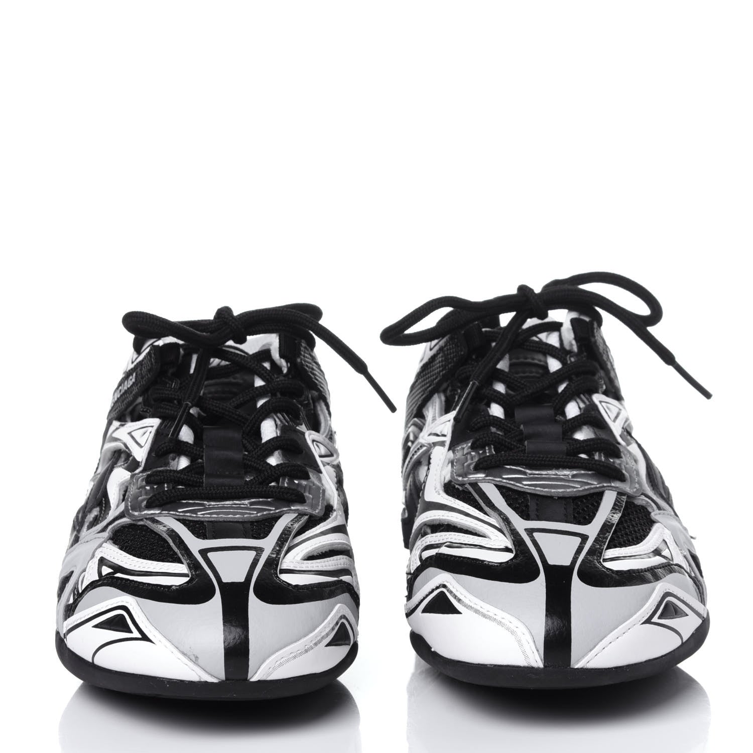 Balenciaga Mesh Rubber Womens Drive Sneakers 40 Light Grey Black 2 of 9
