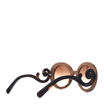 Prada Wooden Baroque Sunglasses SPR 27R Black Tortoise 4 of 7