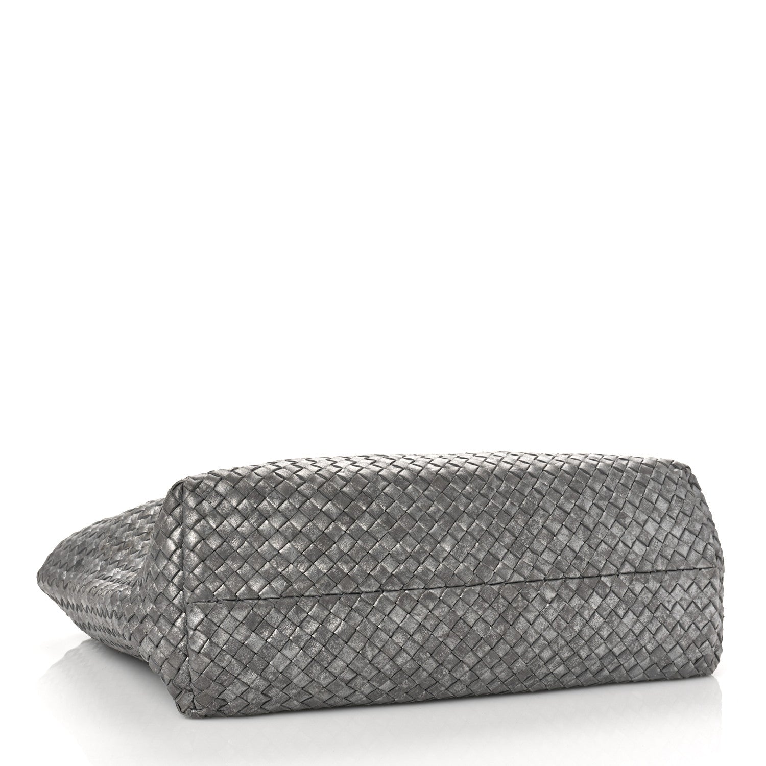 Bottega Veneta Metallic Nappa Intrecciato Medium Moon Cabat Silver 5 of 11