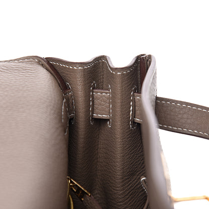Hermes Togo Kelly Retourne 28 Etoupe 12 of 38