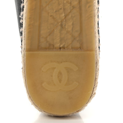 Chanel Lambskin CC Espadrilles 37 Black 8 of 11