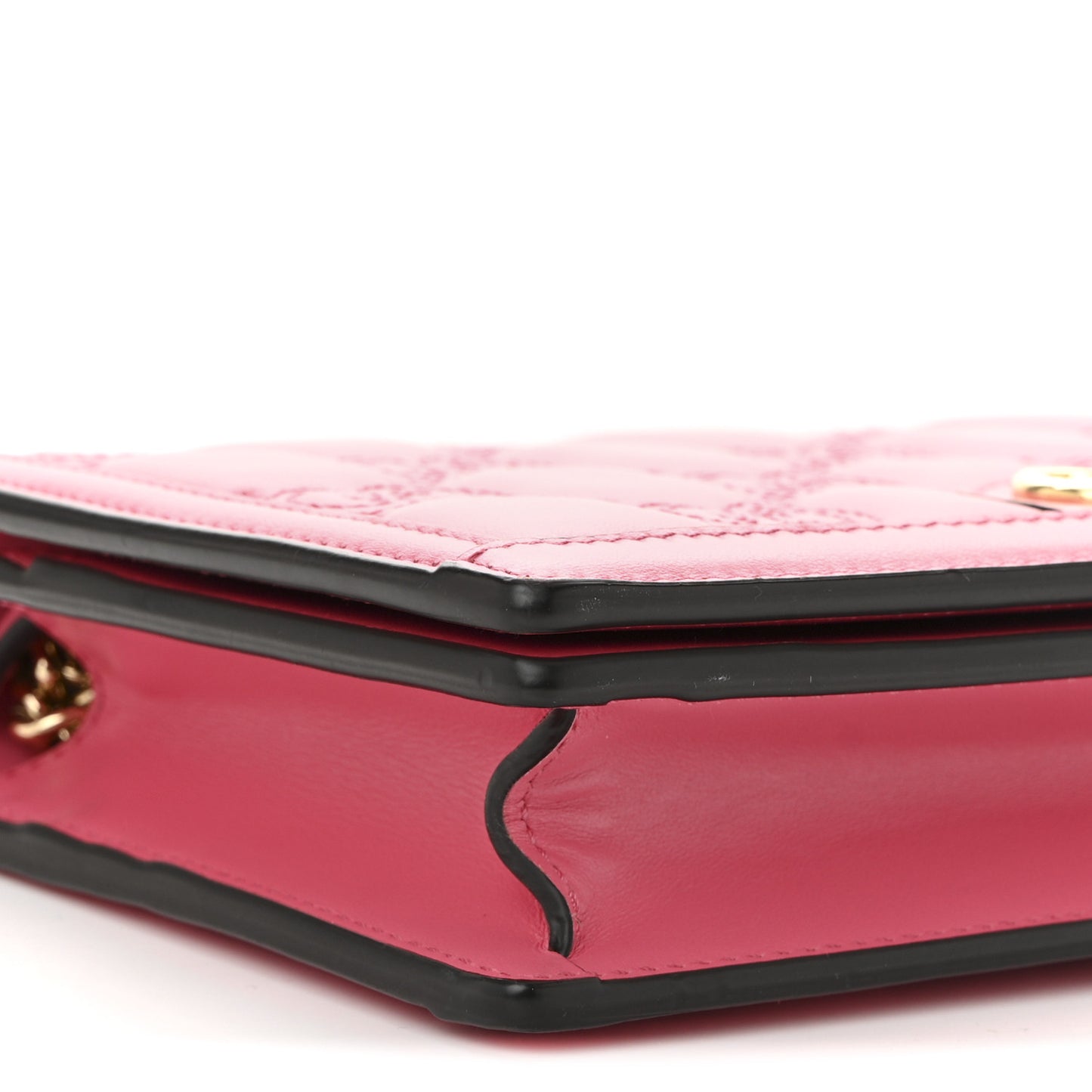 Calfskin GG Matelasse Chain Wallet Rhodamine Pink