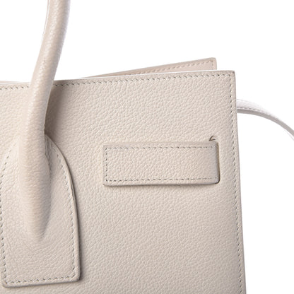 Saint Laurent Grained Calfskin Small Sac De Jour Dove White 10 of 17