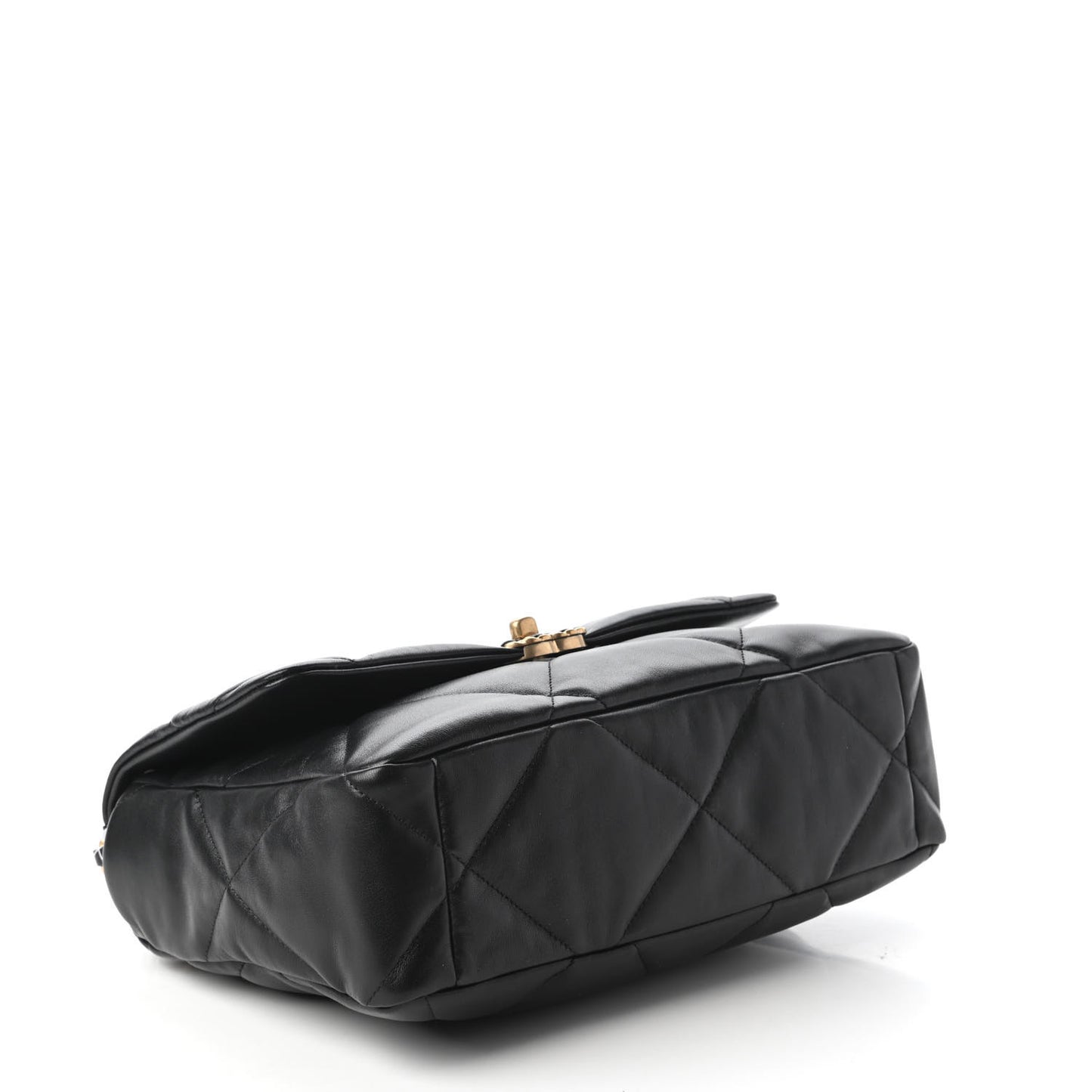 Lambskin Quilted Large Chanel 19 Flap Black