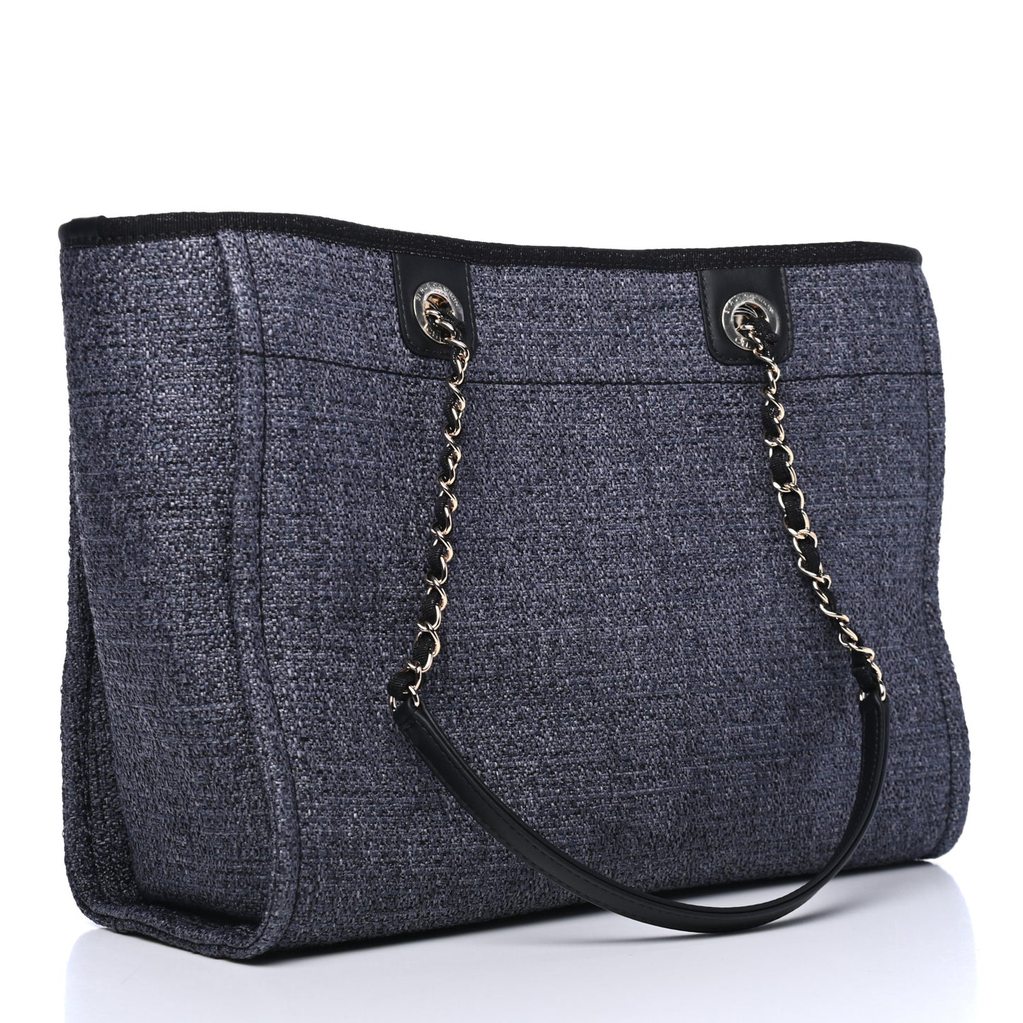 Lurex Boucle Small Deauville Tote Black