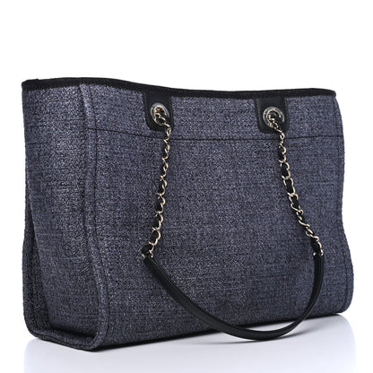 Chanel Lurex Boucle Small Deauville Tote Black 2 of 6
