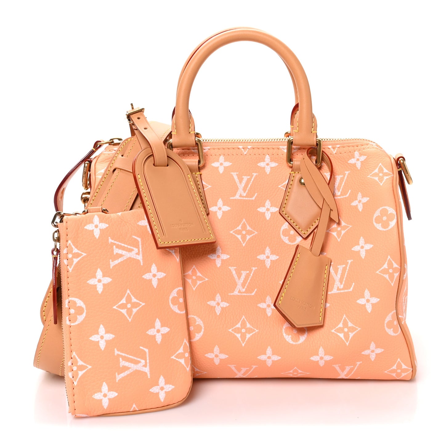 Calfskin Monogram Speedy P9 Bandouliere 25 Summer Peach
