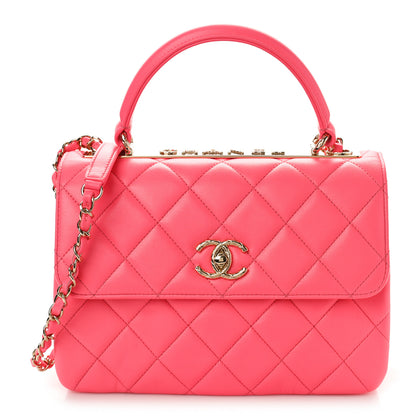Chanel Lambskin Quilted Small Trendy CC Dual Handle Flap Bag Pink 1 of 9