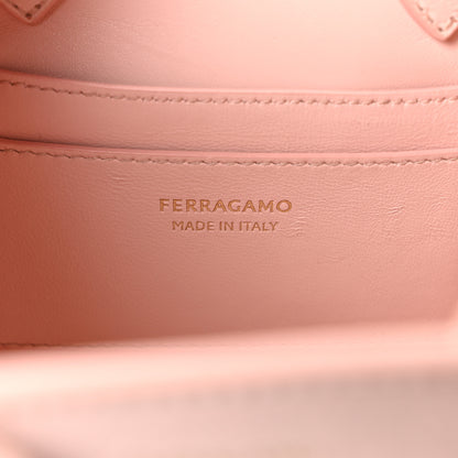 Salvatore Ferragamo Snakeskin XS Hug Bag Rose Bon Bon 10 of 17