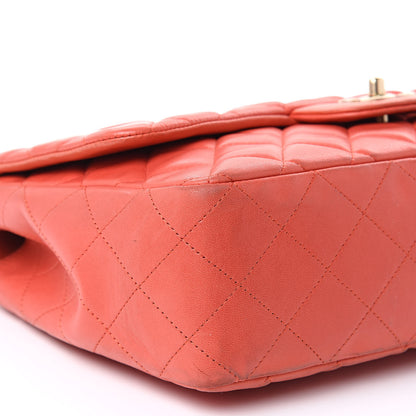 Chanel Lambskin Quilted Jumbo Single Flap Coral 8 of 19